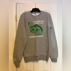 Gray Loch Ness Graphic Sweatshirt